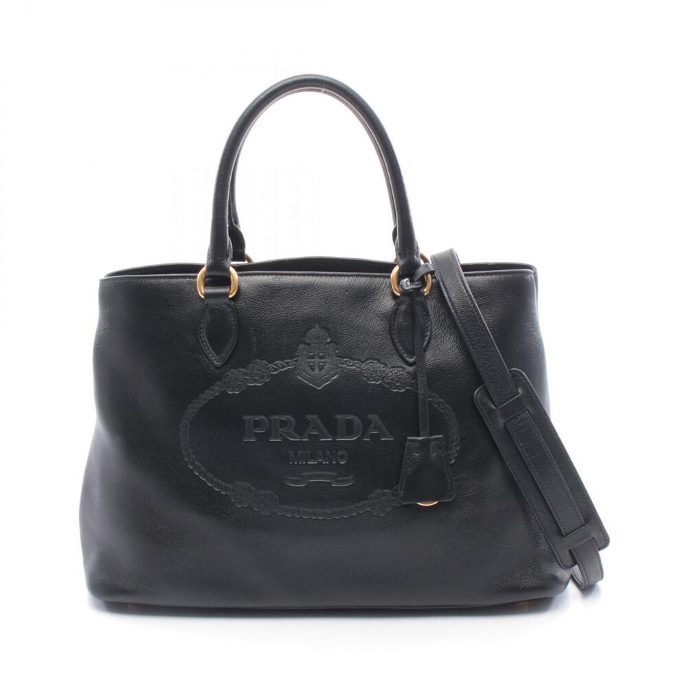 Prada GLACECALF handbag leather black